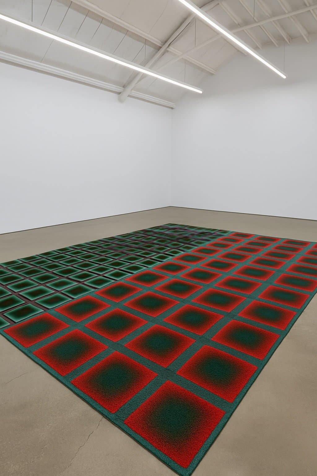 Patterned carpet, long view