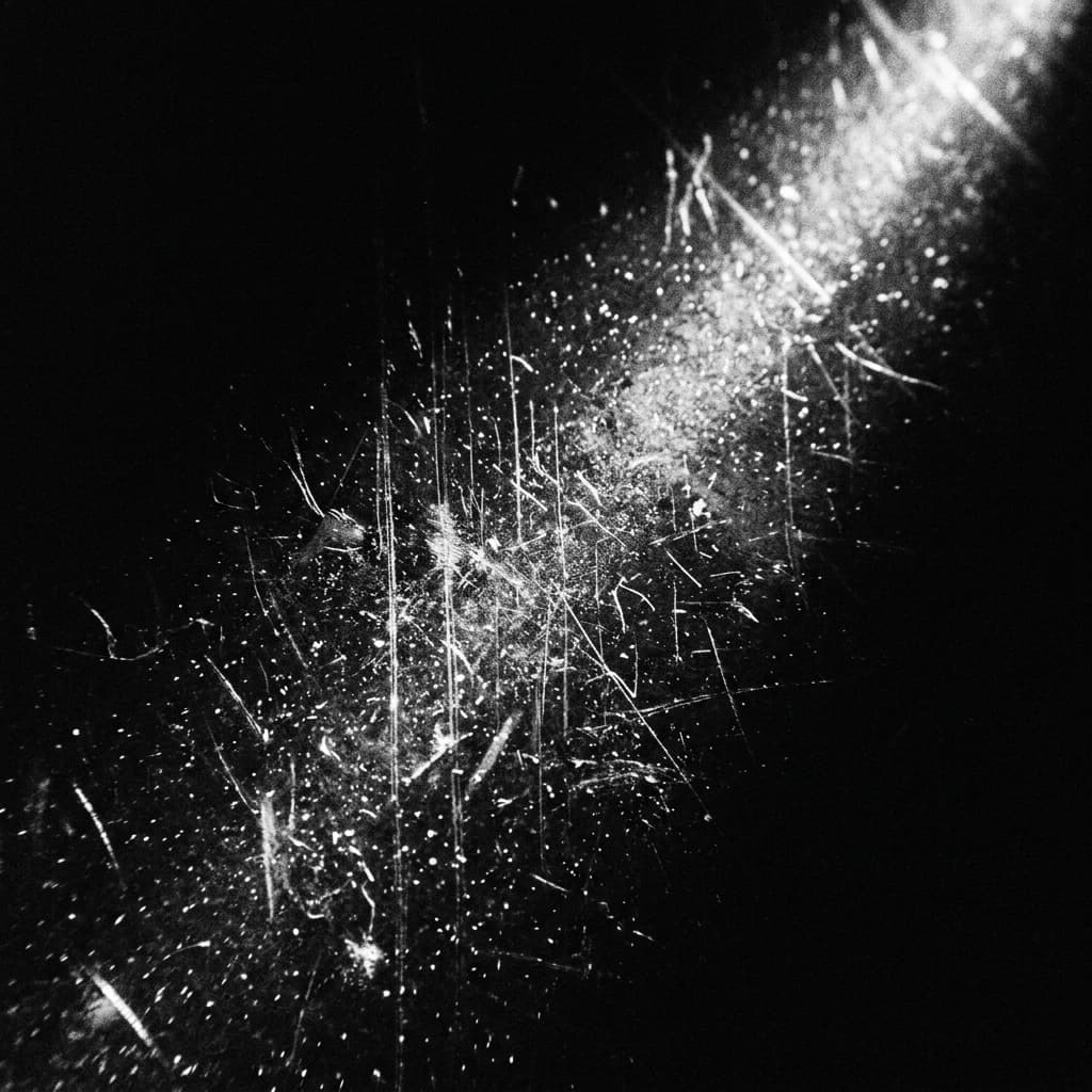 Dust and scratches in light