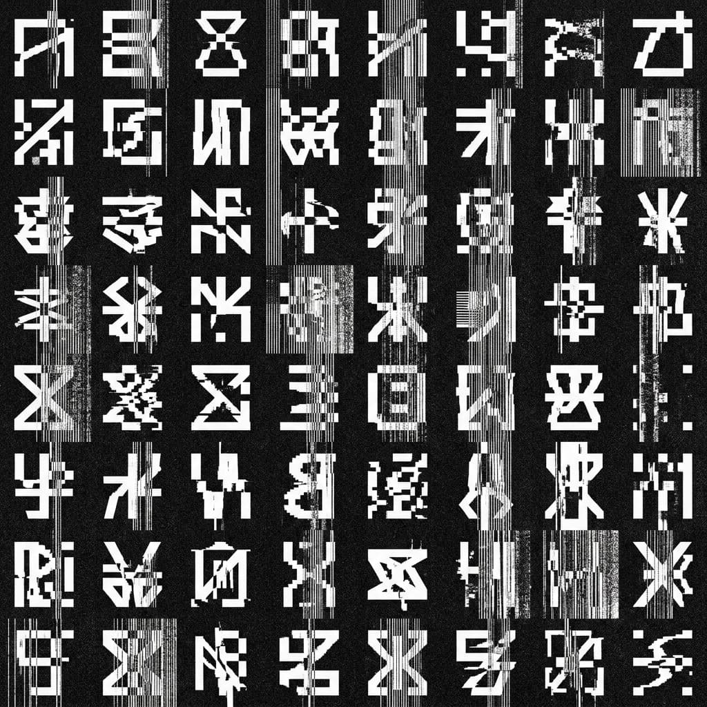 Generative glyph grid